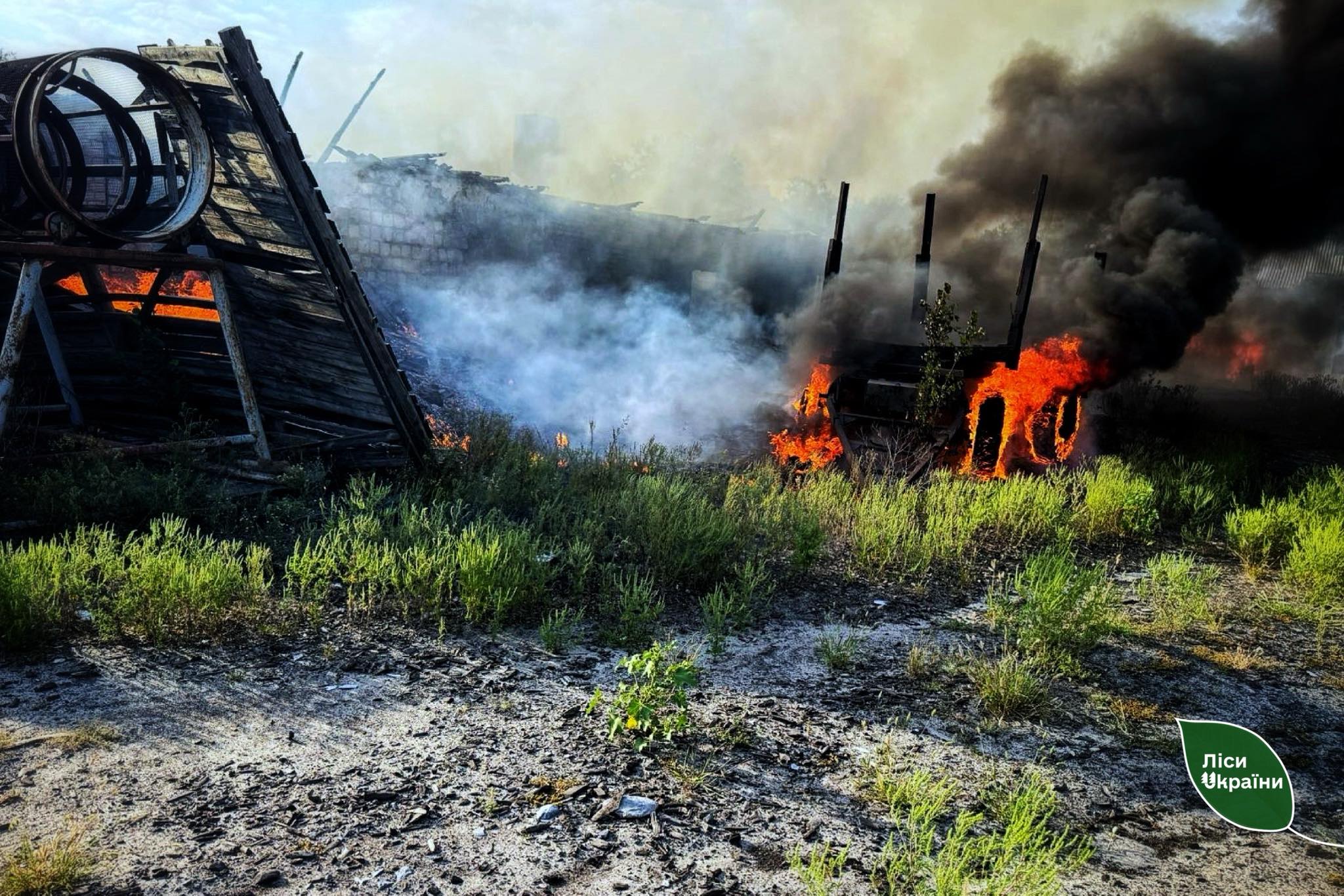 Krasnolymanske forestry subunit of the former Lyman State Forestry Enterprise in Donetsk region has suffered destruction as a result of enemy shelling!