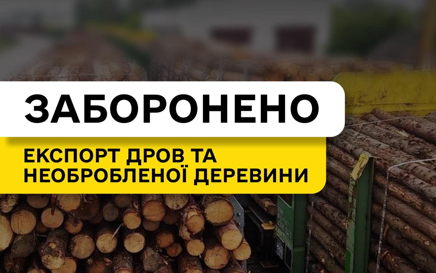 Кабмін запровадив нульові квоти на експорт паливної та ділової деревини!