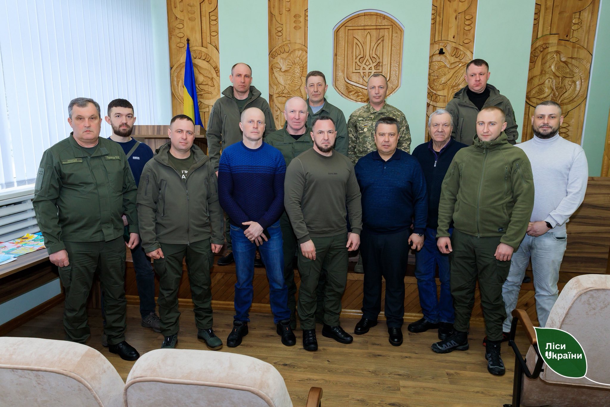 На роковини повномасштабної війни Спілка воїнів-лісівників відзначила працівників на Сумщині та Чернігівщині філії “Північний лісовий офіс”