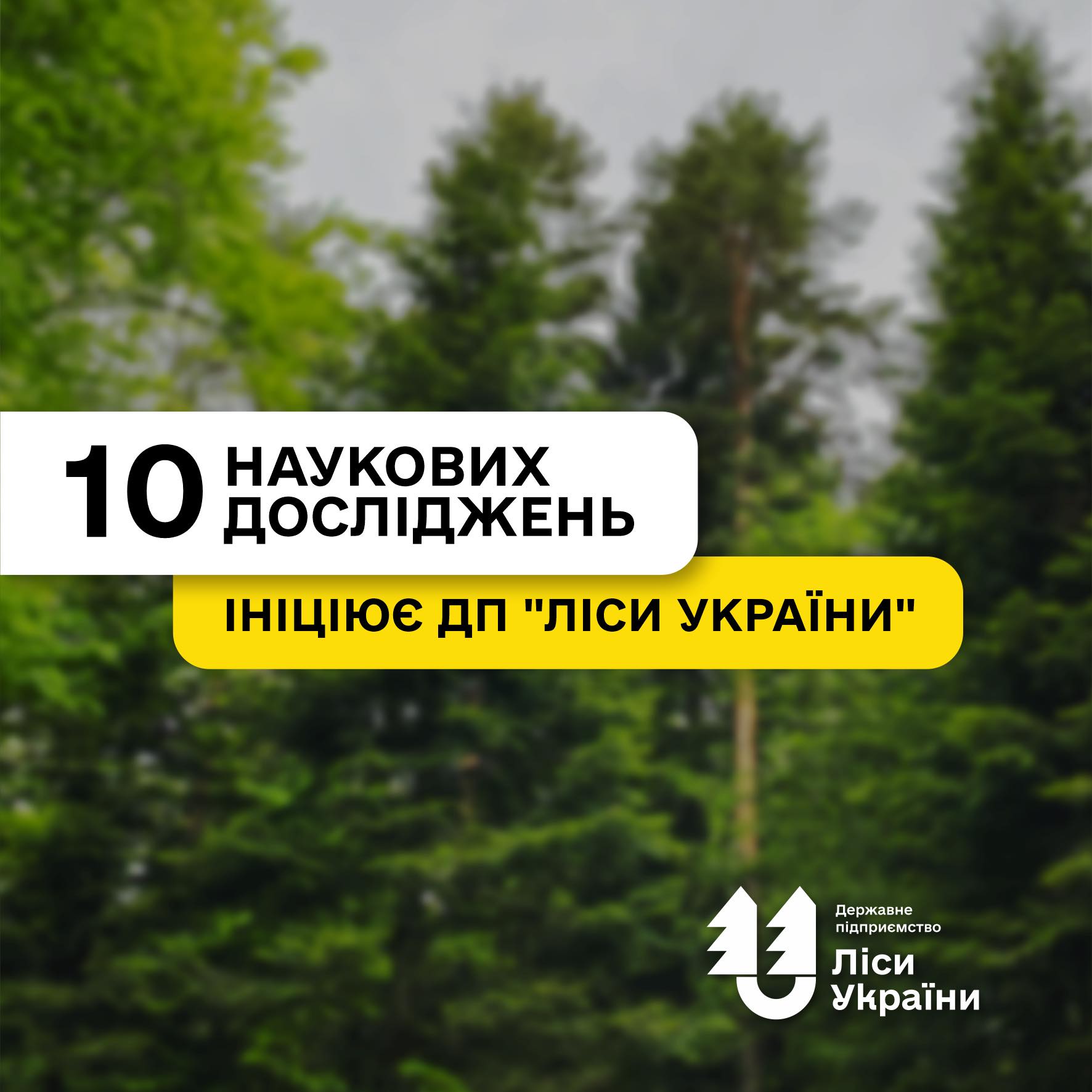 Протягом 2026 року ДП “Ліси України” ініціює 10 наукових досліджень