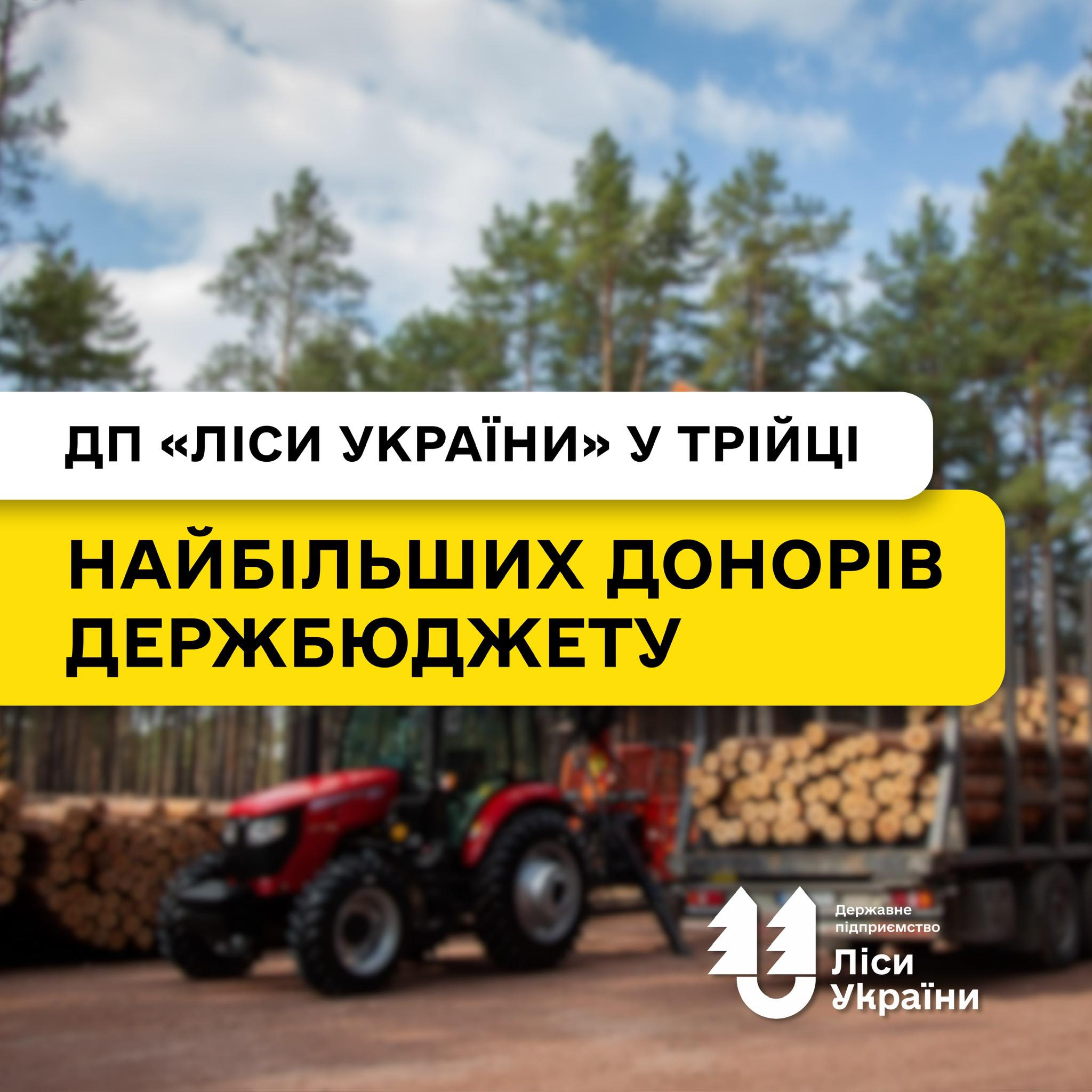 ДП «Ліси України» у трійці найбільших донорів держбюджету!