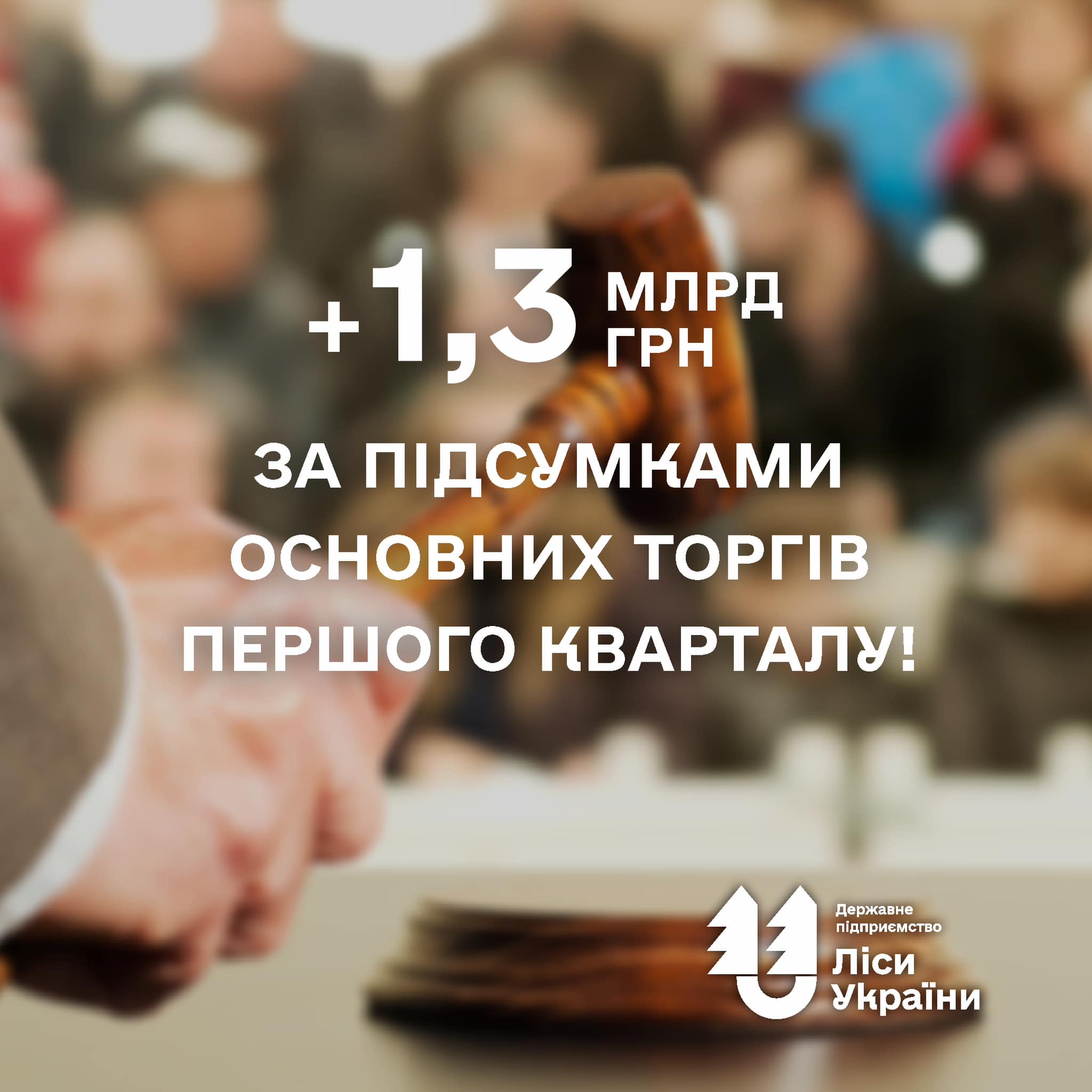 “Плюс 1,3 млрд грн за підсумками основних торгів першого кварталу! ДП “Ліси України” провели найбільш успішні аукціонні торги за два роки діяльності”, – генеральний директор Юрій Болоховець.